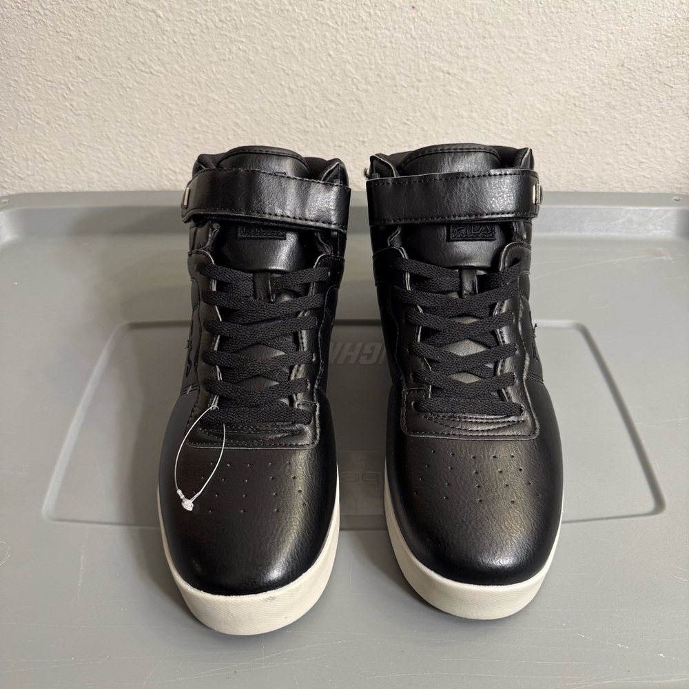 Fila Black and White High-Top Sneakers